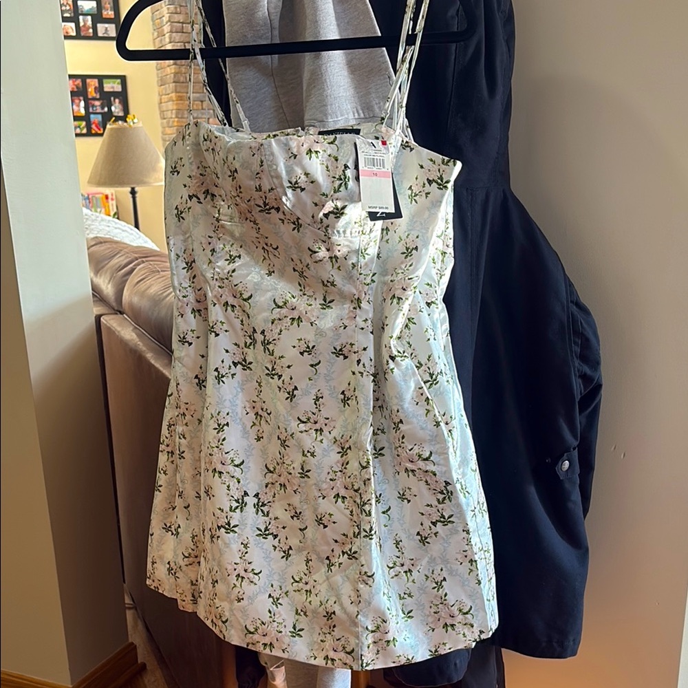 DANIELLE BERNSTEIN White Bustier Mini Dress